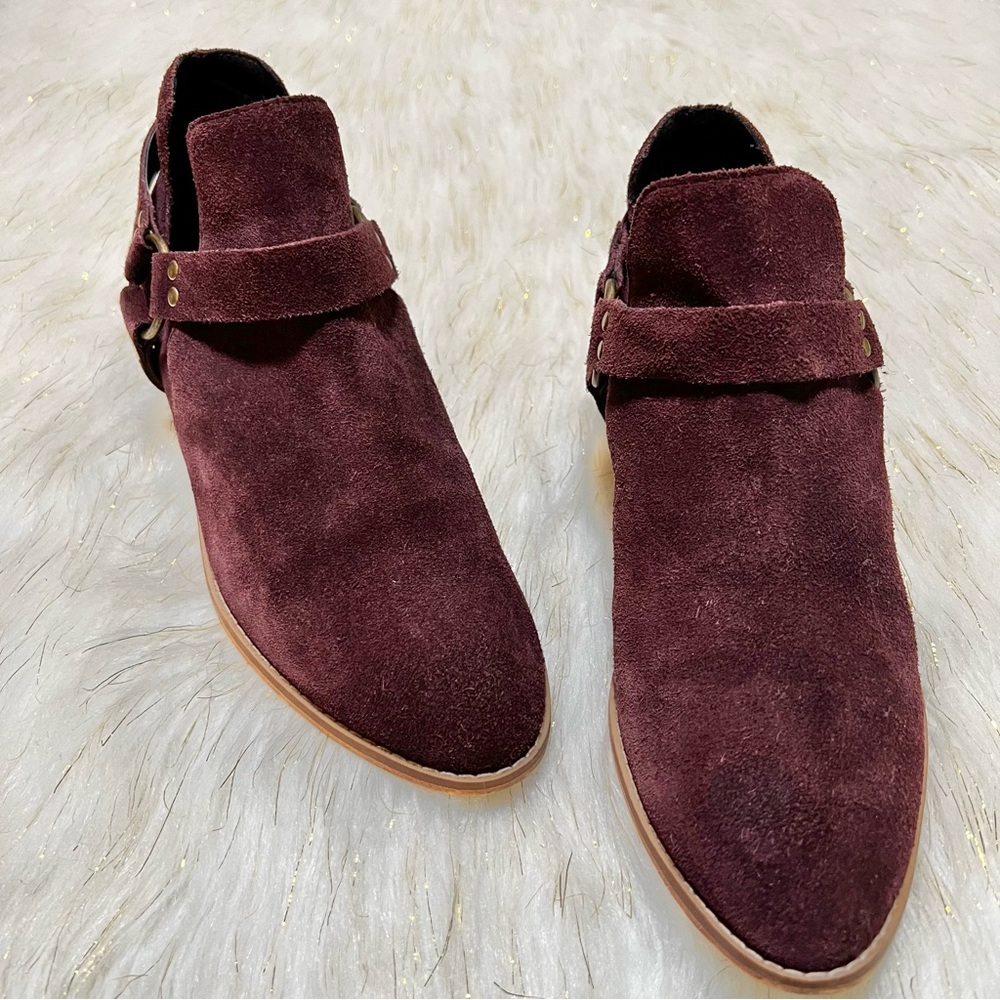 BP Women’s Plum Leather Upper Slip On flat Bootie Boots Shoes size 7.5